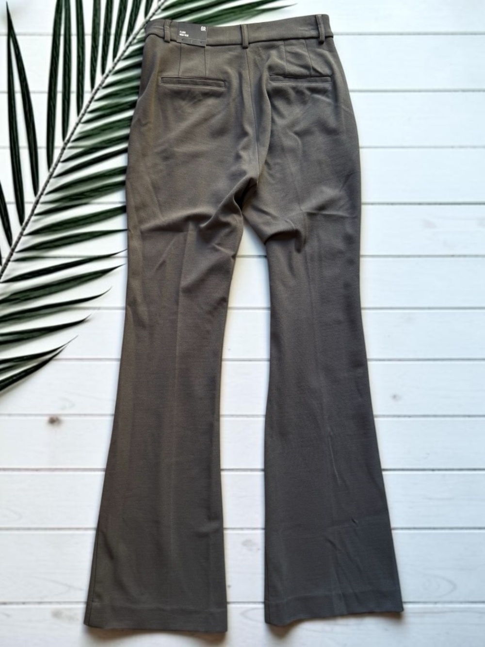 Express High Rise Flare Dress Pants Gray NWT Women’s Size 6R - Picture 2 of 9